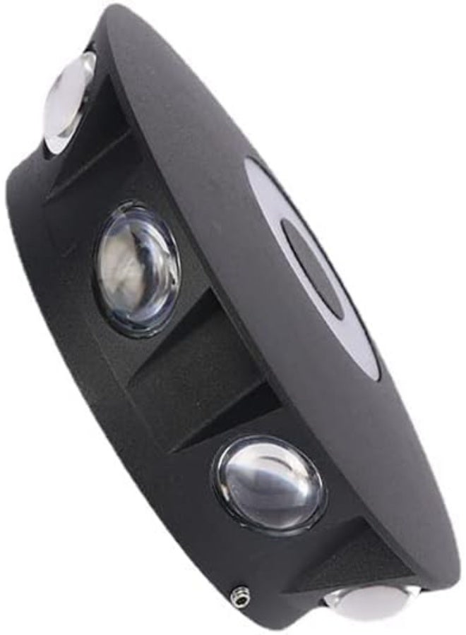 المفتاحة مصباح حائط LED دائري 10 واط، مقاوم للماء IP65، هيكل ألمنيوم عصري، إضاءة دافئة للاستخدام الداخلي والخارجي للحدائق والشرفات والفلل - Image 2